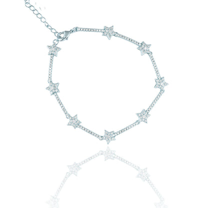 Star Bracelet With CZ Cubic Zirconia Stones