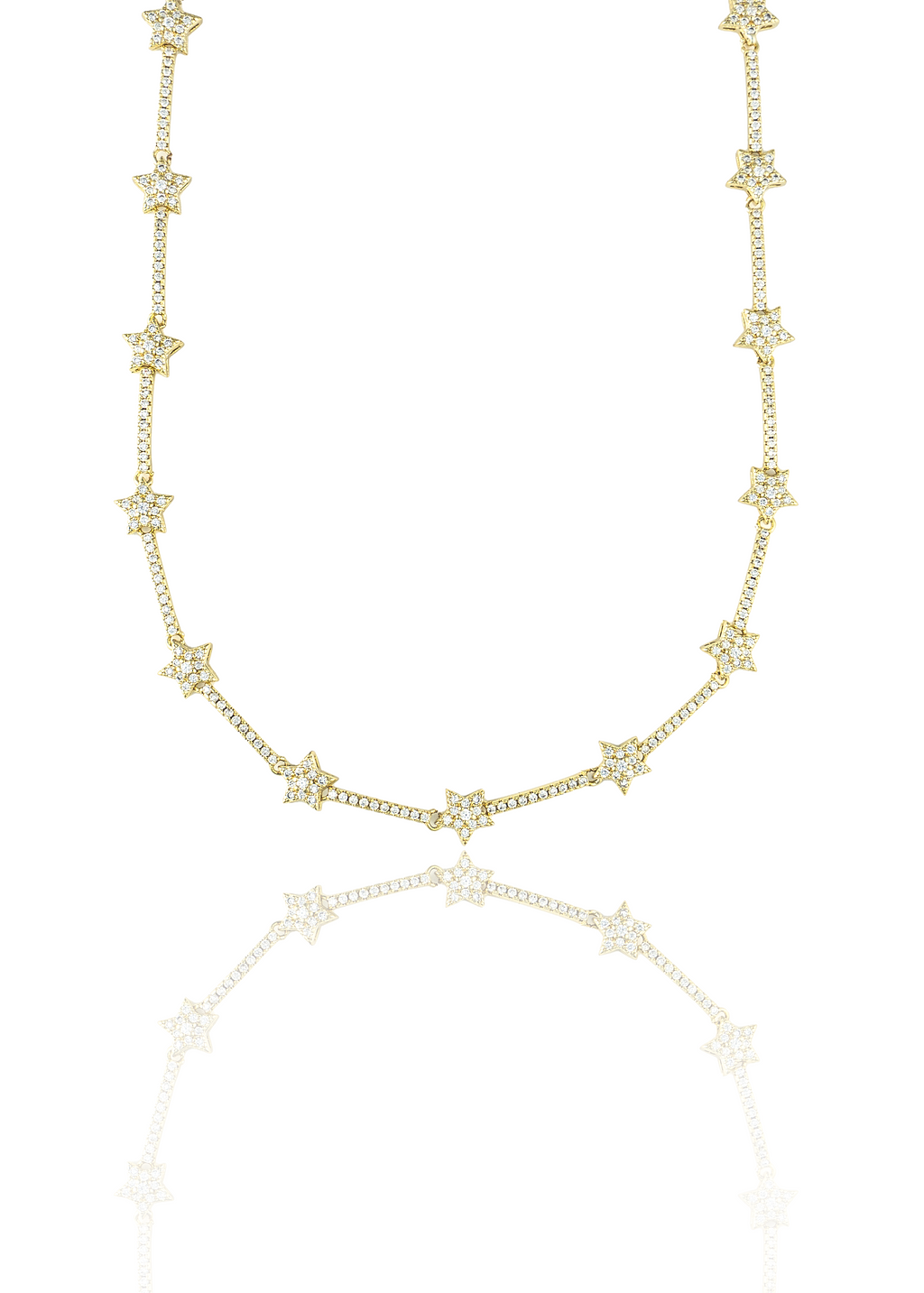Star Necklace / Bracelet With CZ Cubic Zirconia Stones