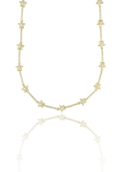 Star Bracelet With CZ Cubic Zirconia Stones