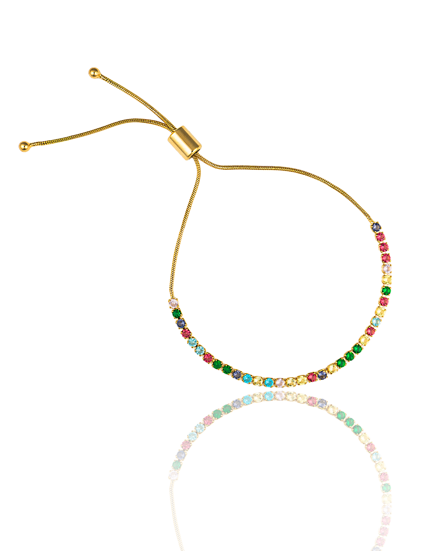 Adjustable Multicolor CZ Stone Bracelet