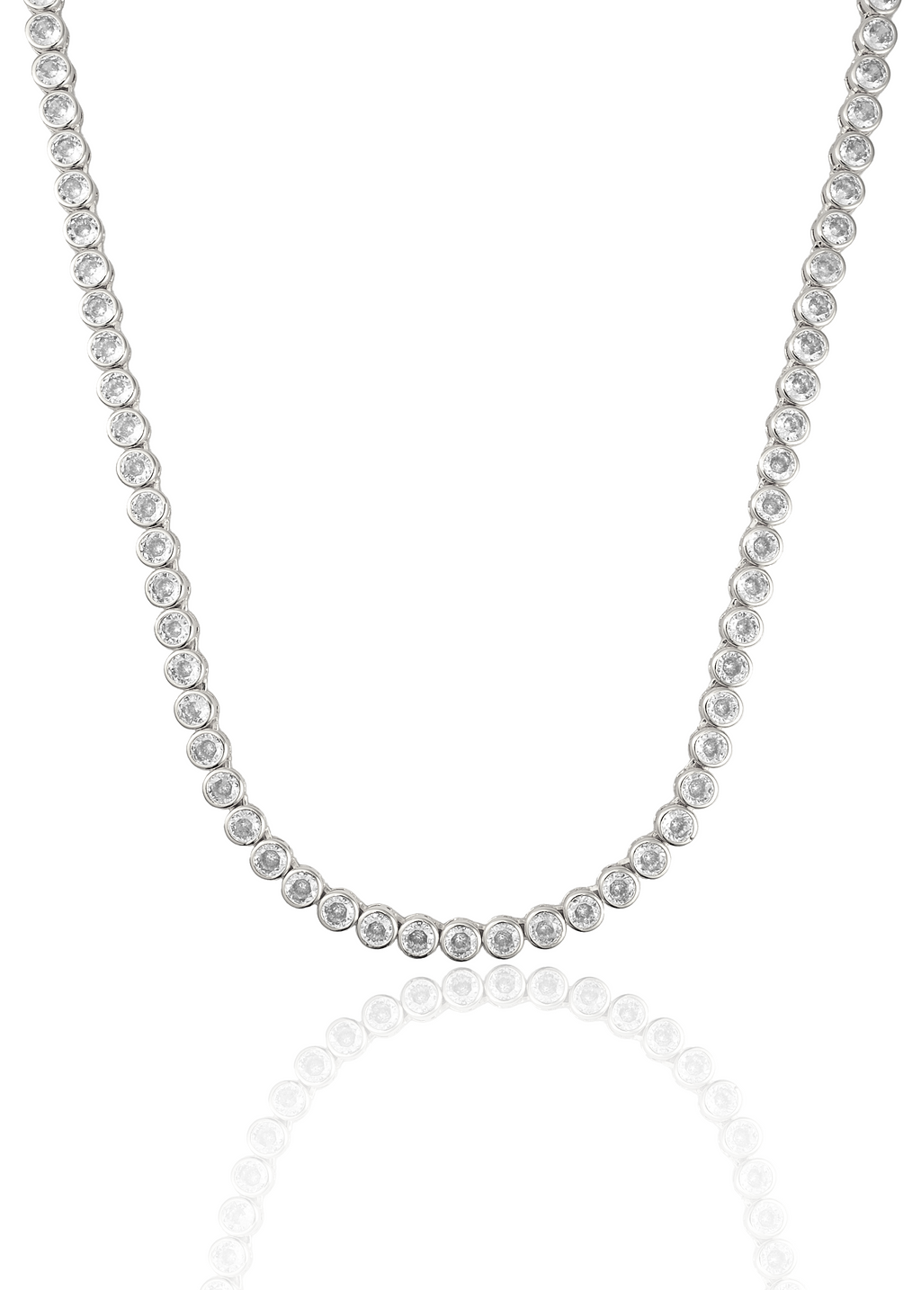 5mm Round Bezel CZ Tennis Bracelet
