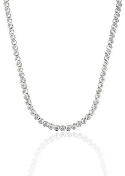 5mm Round Bezel CZ Tennis Bracelet