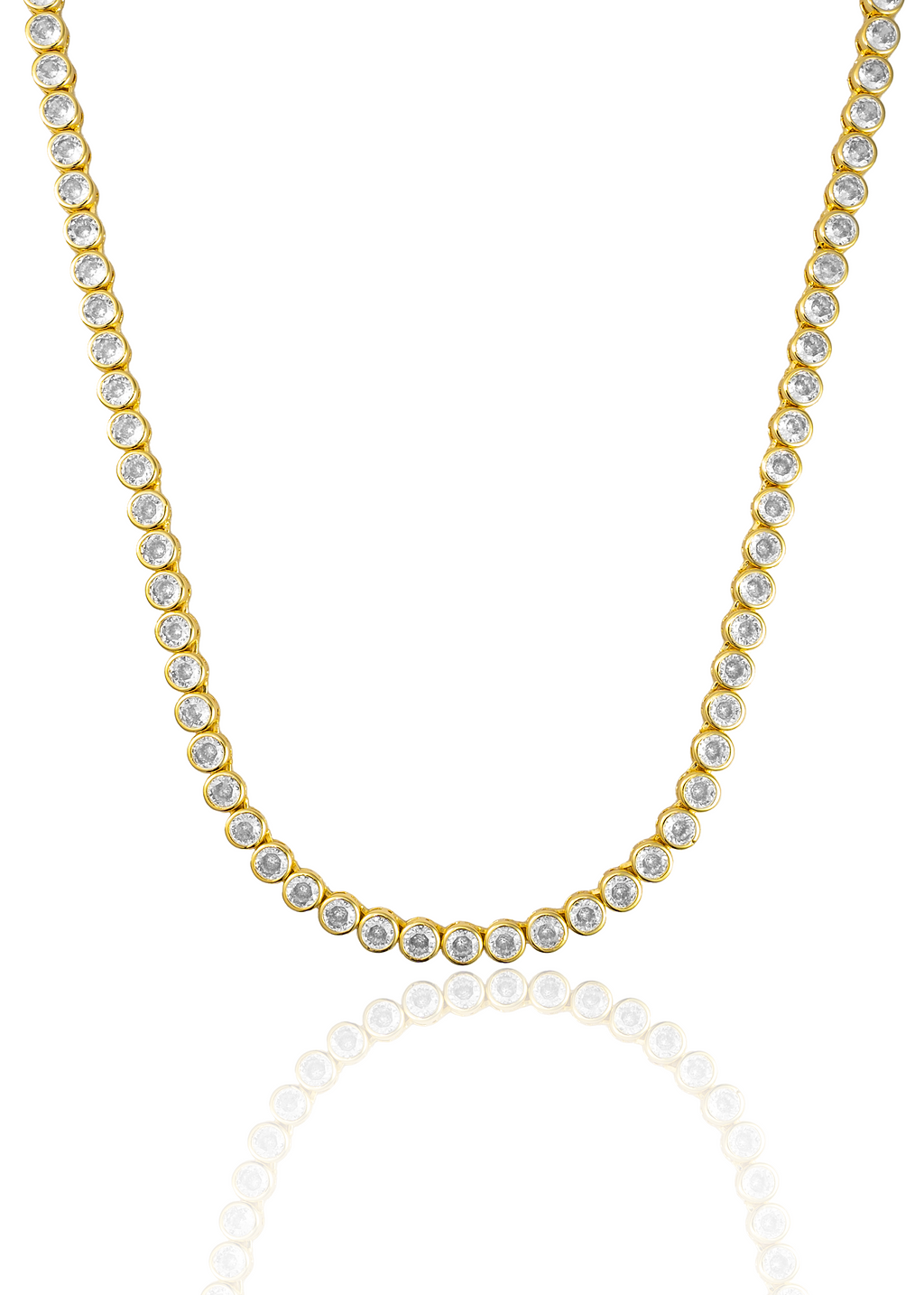 5mm Round Bezel CZ Tennis Bracelet