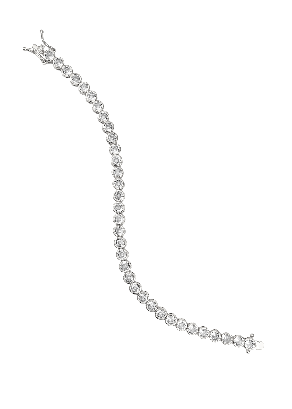 5mm Round Bezel CZ Tennis Bracelet