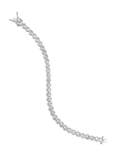 5mm Round Bezel CZ Tennis Bracelet