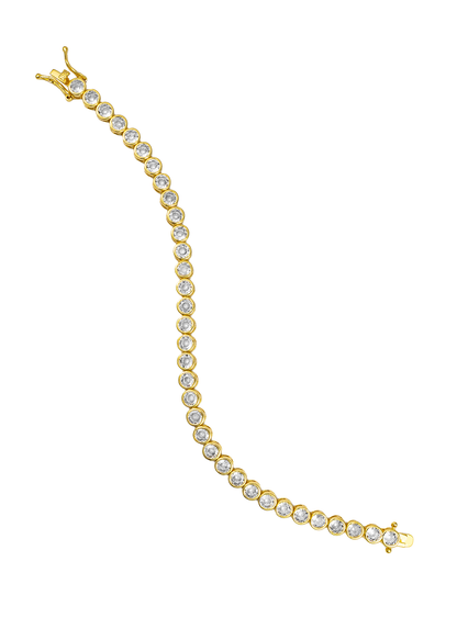 5mm Round Bezel CZ Tennis Bracelet