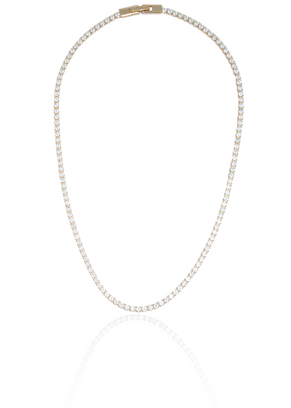 Diamond Tennis Bracelet / Necklace with Cubic Zirconia Stones (H94)