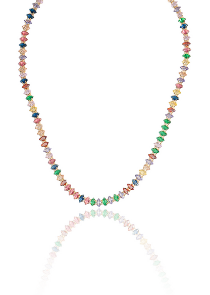 Marquise Multicolored CZ Tennis Bracelet (H107)