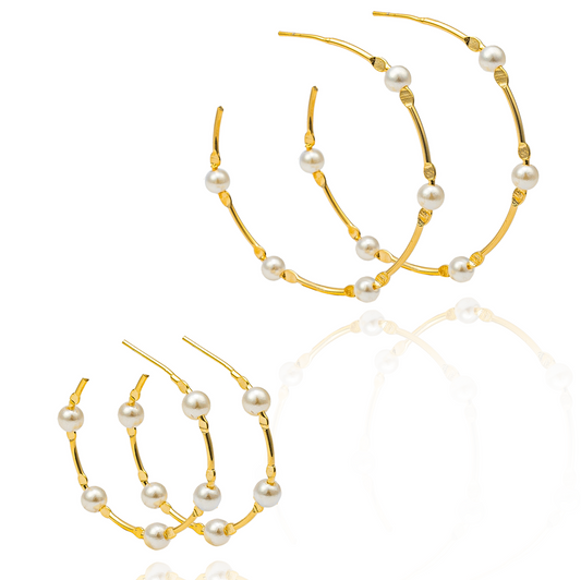 Pear Hoop Earrings (K53)