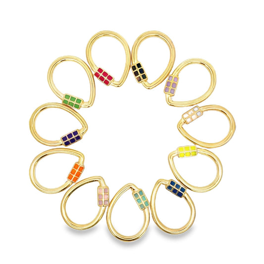 MultiColor Enamel Spherical Carabiner Lock Pendant