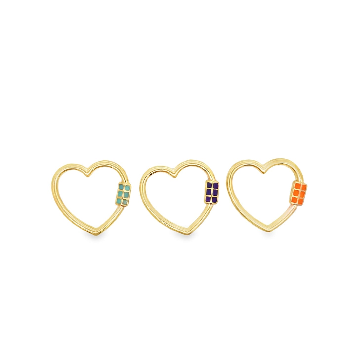 Heart Shaped Carabiner Lock Pendant