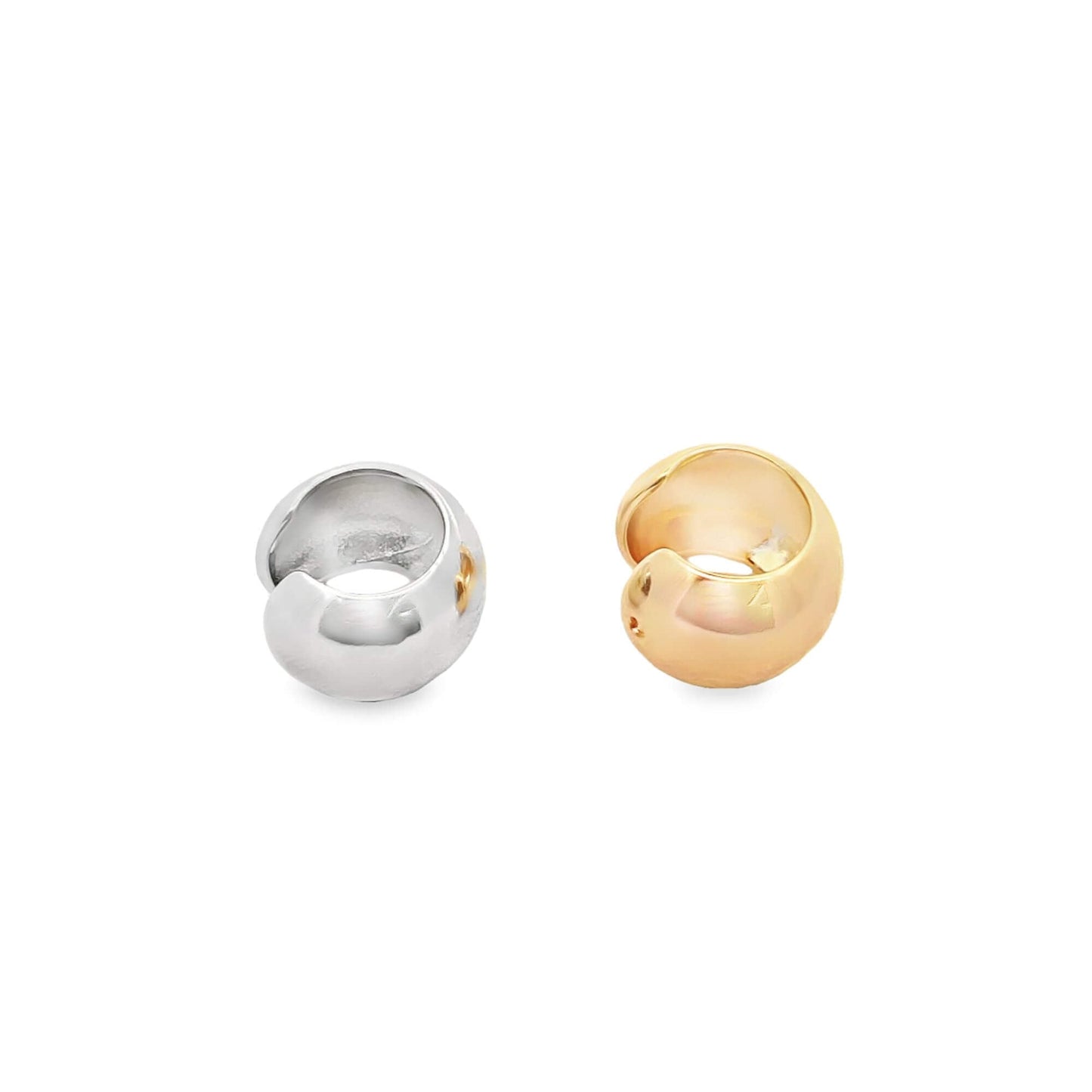 14mm Wide Solid Plain Round Ear Cuff