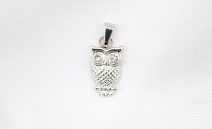 18K Gold Filled Owl Pendant With CZ Stones Eyes