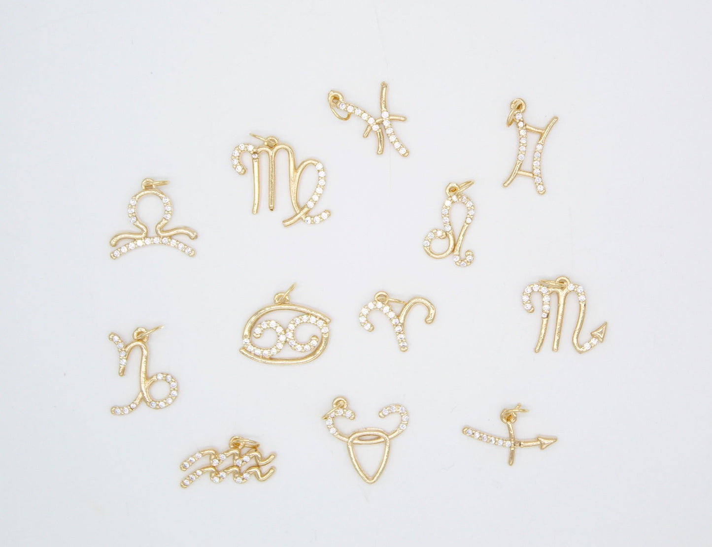 Dainty Astrology Zodiac Signs Pendant Charms