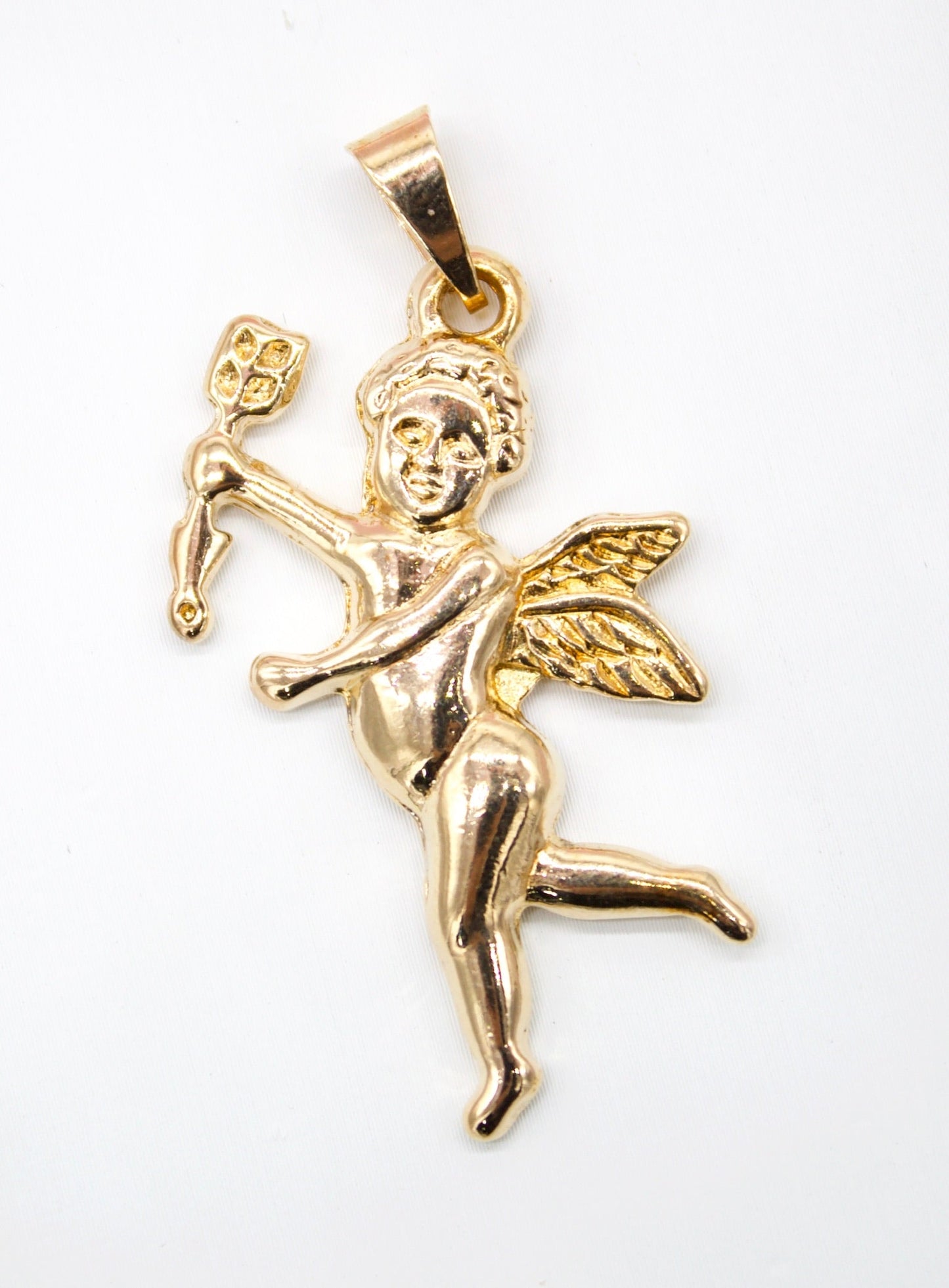 18K Gold Filled Cupid Angel With Arrow Pendant