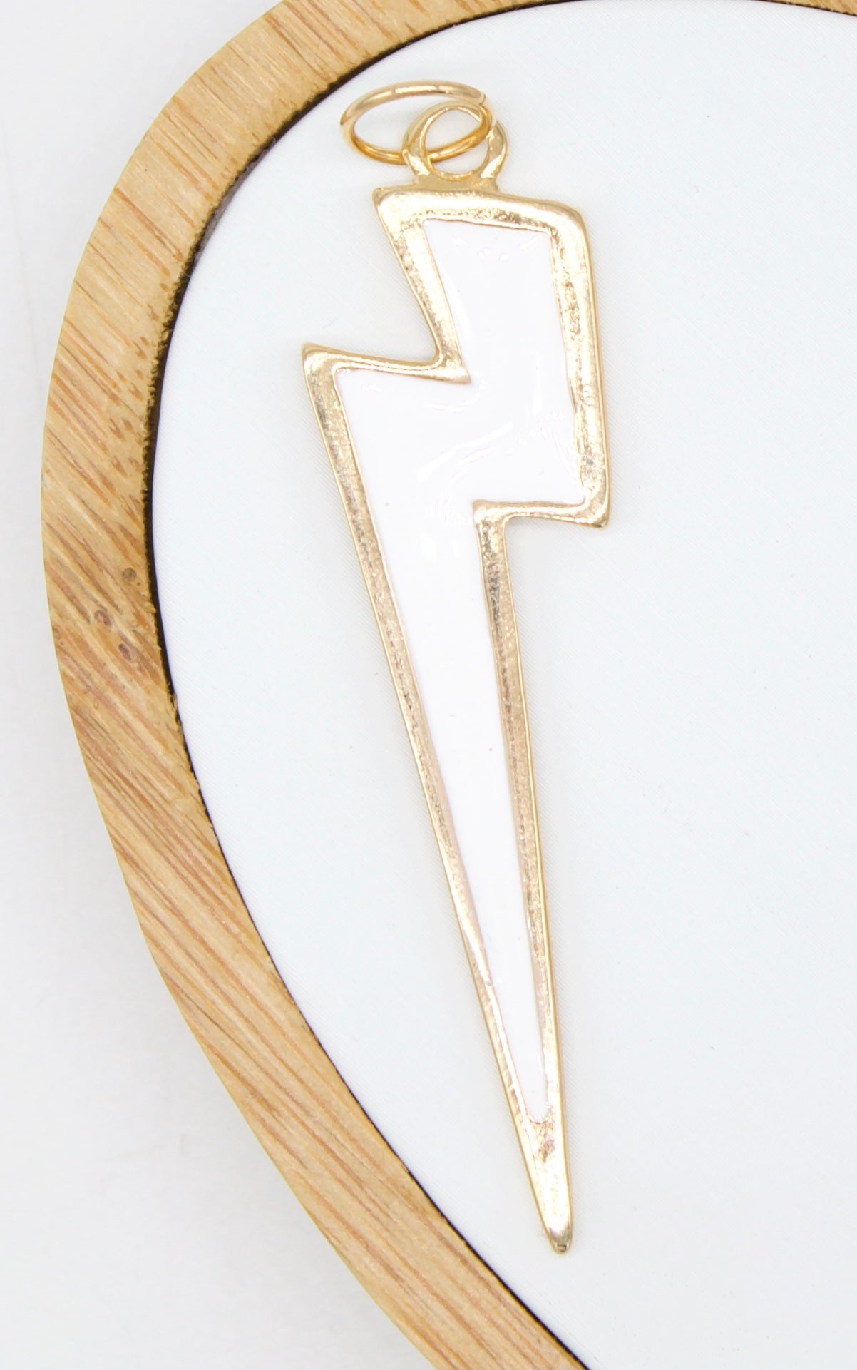 18K Gold Filled Colorful Enamel Lightning Thunder Bolt Pendant