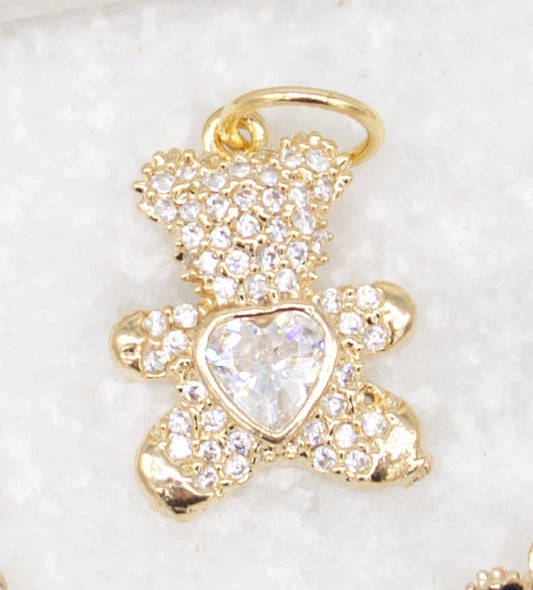 18K Gold Filled Bear Pendant