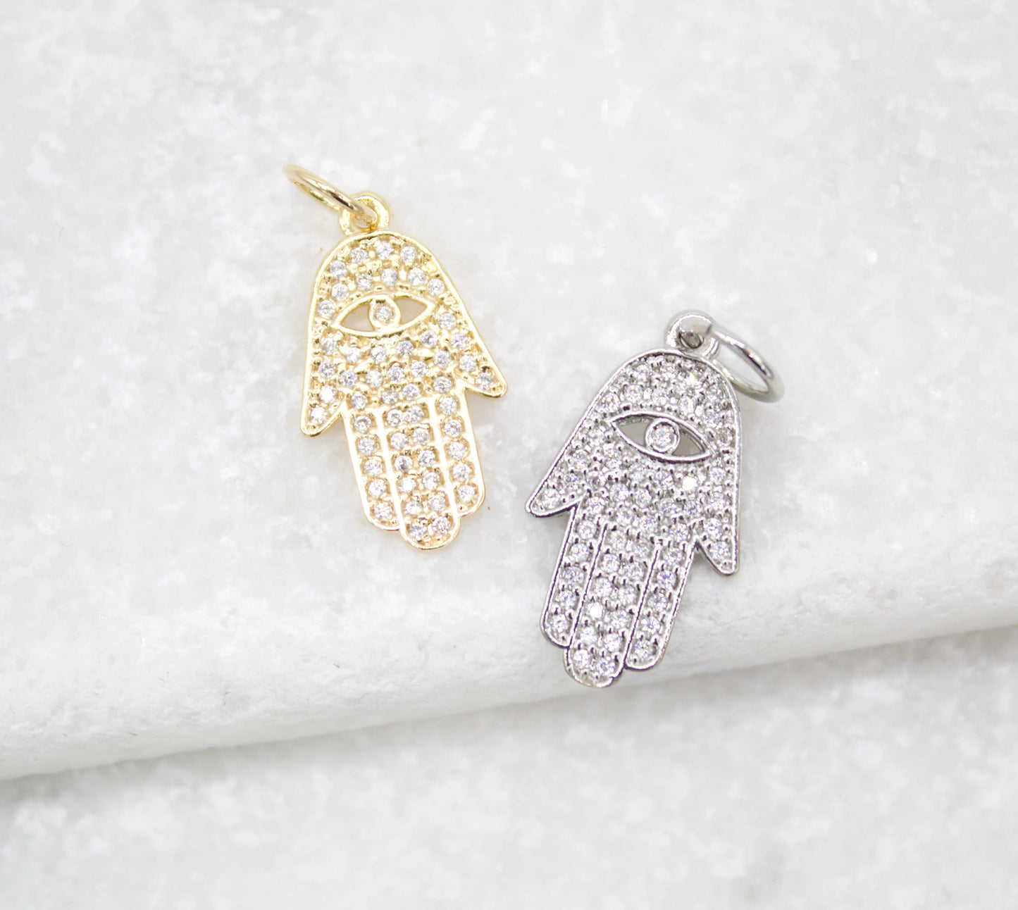 18K Gold Filled Hamsa Hand Pendant