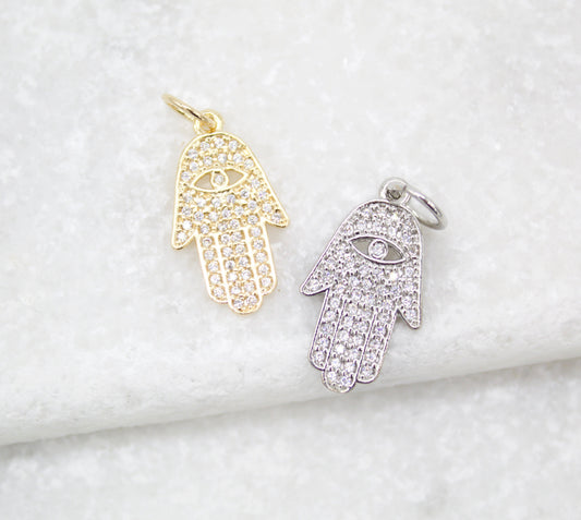 18K Gold Filled Hamsa Hand Pendant