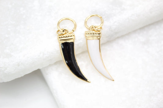 18K Gold Filled Animal Tooth Pendant Charm