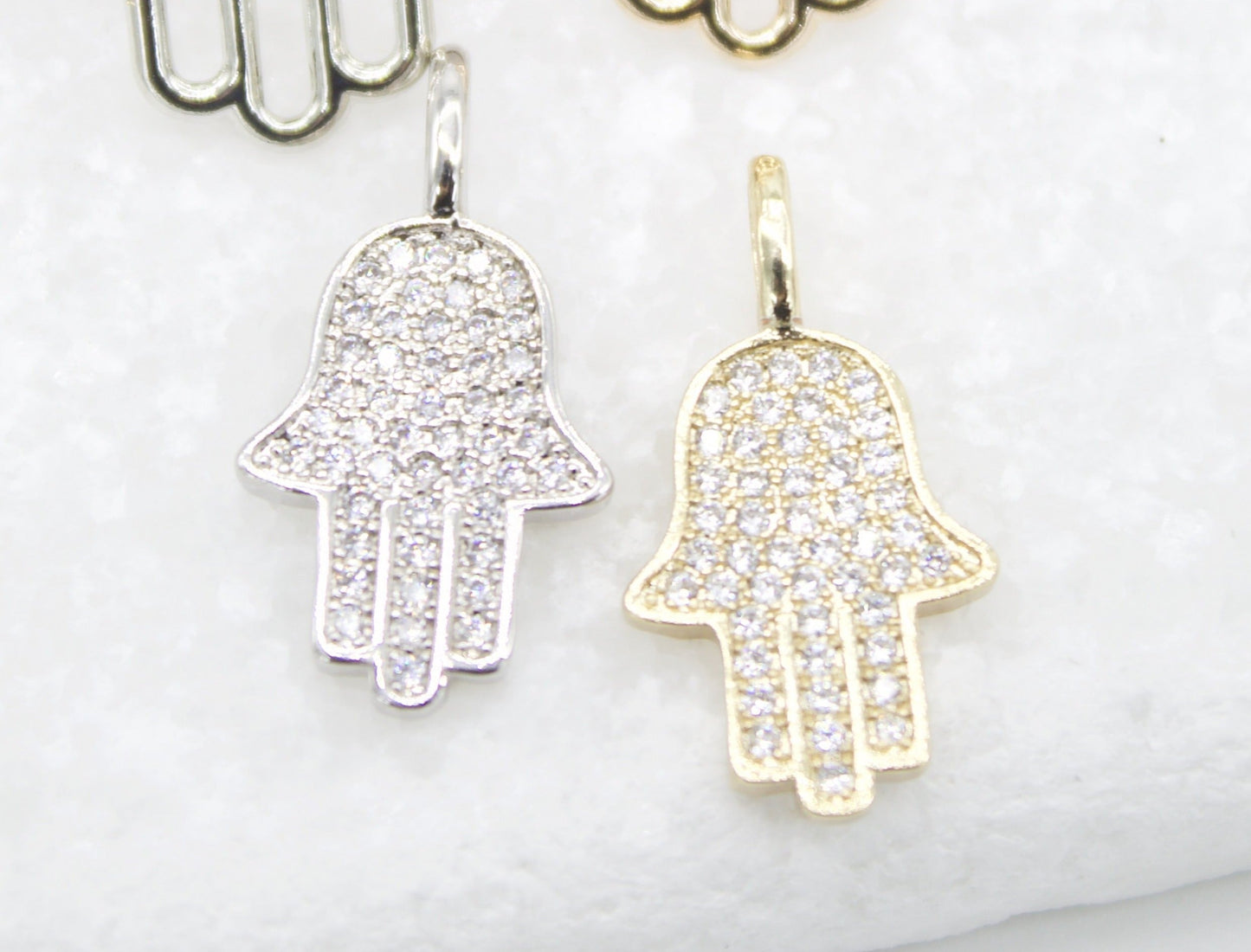 18K Gold Filled Hamsa Hand Pendant