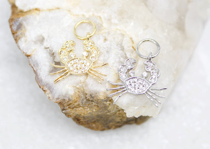 18K Gold Filled Crab Pendant