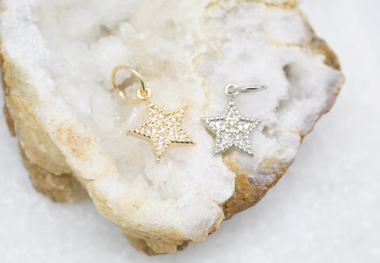 18K Gold Filled CZ Stone Star Pendant