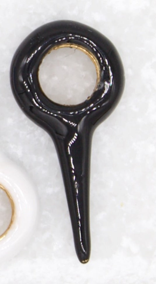 18K Gold Filled Enamel Slim Spikey Spike Pendant