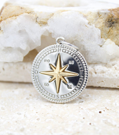Ruffled Compass Pendant