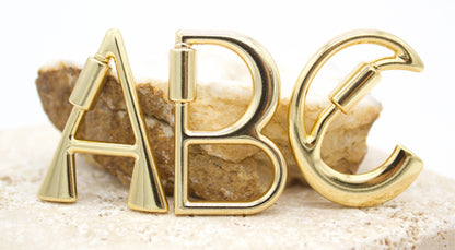 Abstract Letter Initials Carabiner Pendant