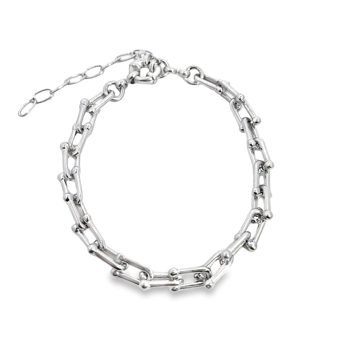 5mm Bead Link Chain Bracelet (I50A)