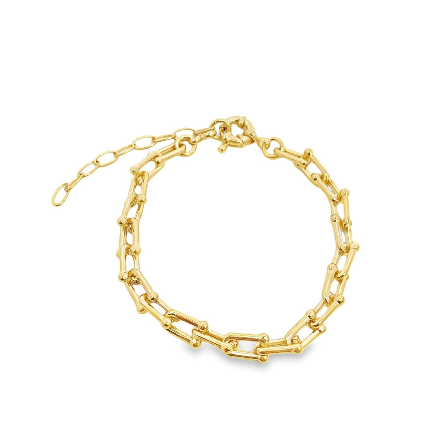5mm Bead Link Chain Bracelet (I50A)