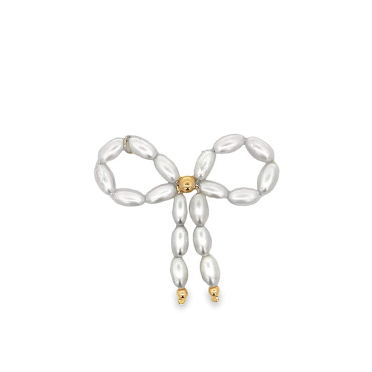 Pearl Ribbon Bowtie Pendant