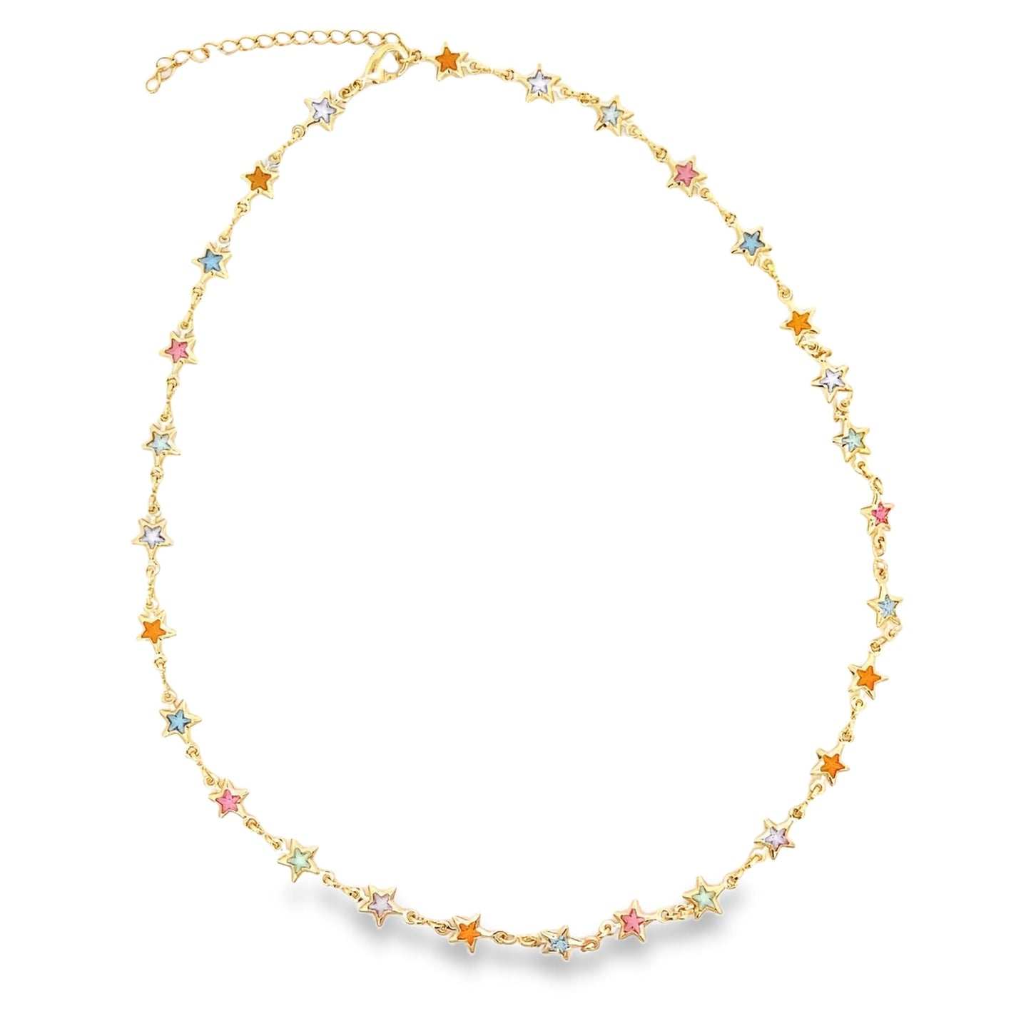 Multicolor Star CZ Stone Charm Bracelet
