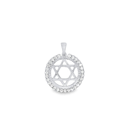 CZ Stone Star of David Pendant