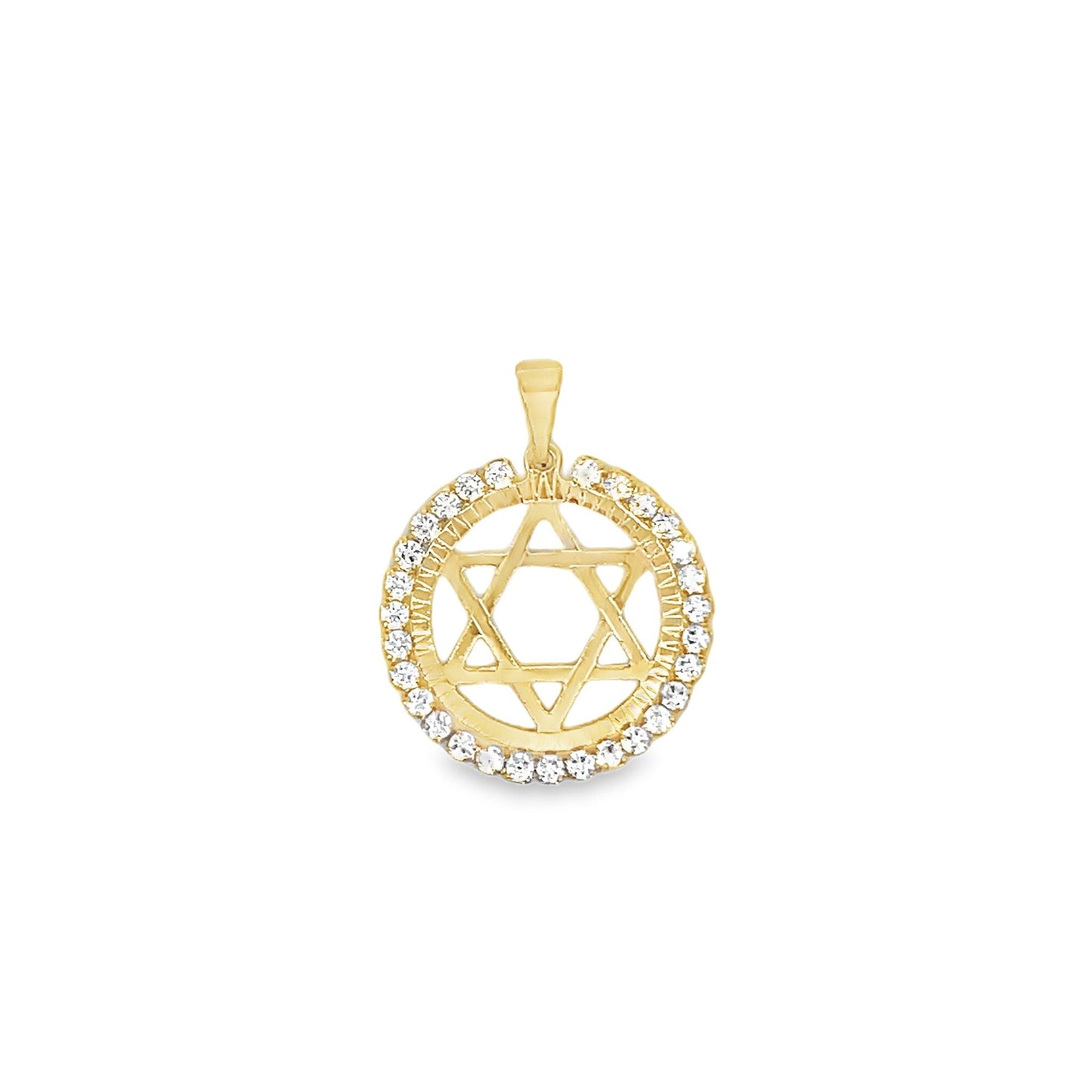 CZ Stone Star of David Pendant