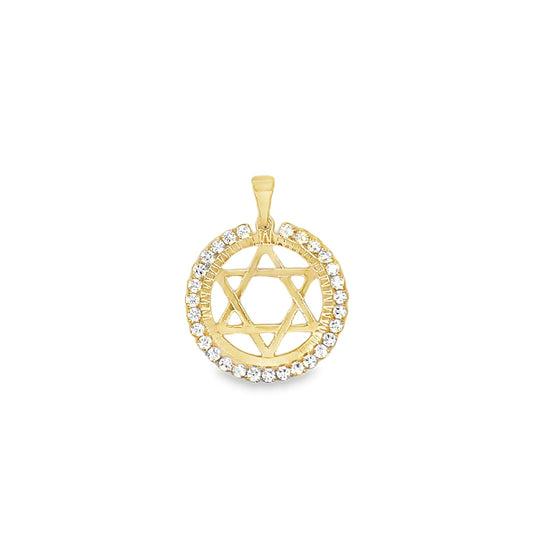 CZ Stone Star of David Pendant