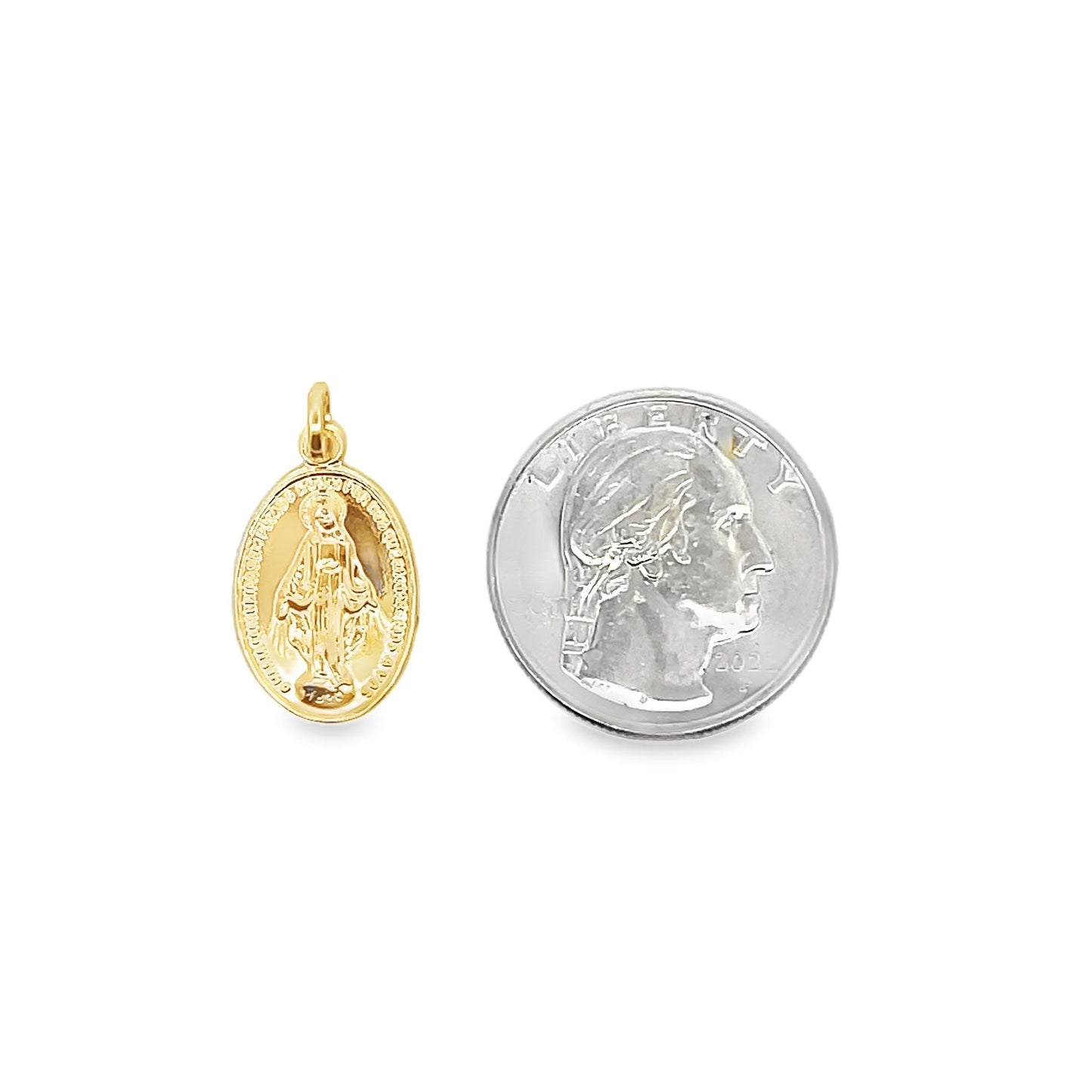 Milagros Miraculous Oval Pendant
