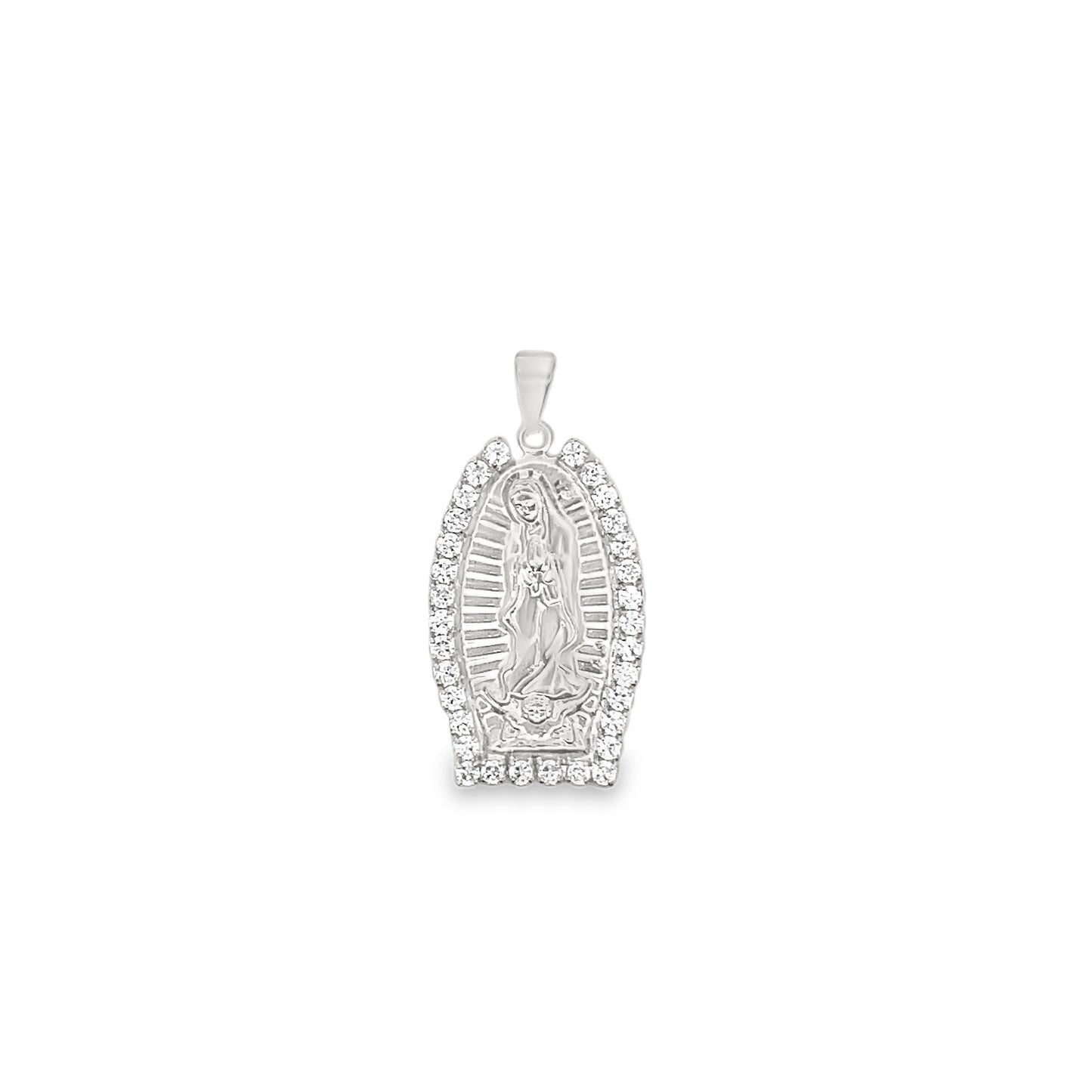 CZ Stone Virgin Mary Pendant