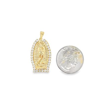 CZ Stone Virgin Mary Pendant