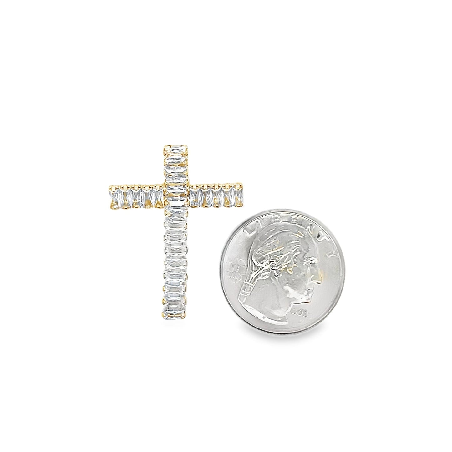 CZ Cross Flexible Pendant