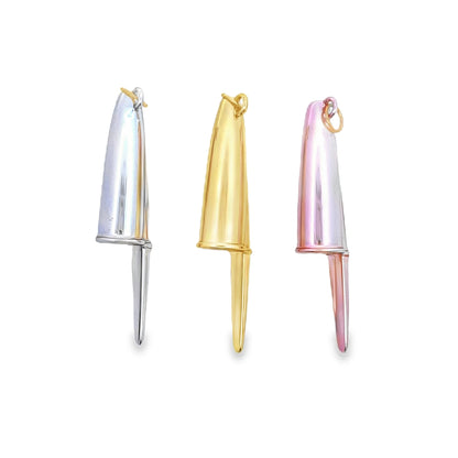 18K Gold Filled Pen Cap Pendant Charm