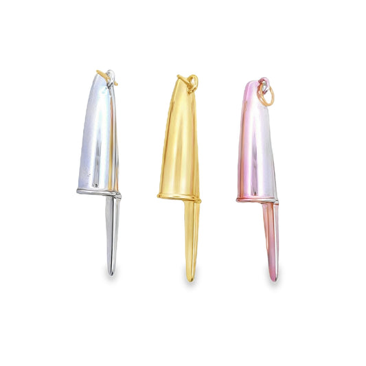 18K Gold Filled Pen Cap Pendant Charm