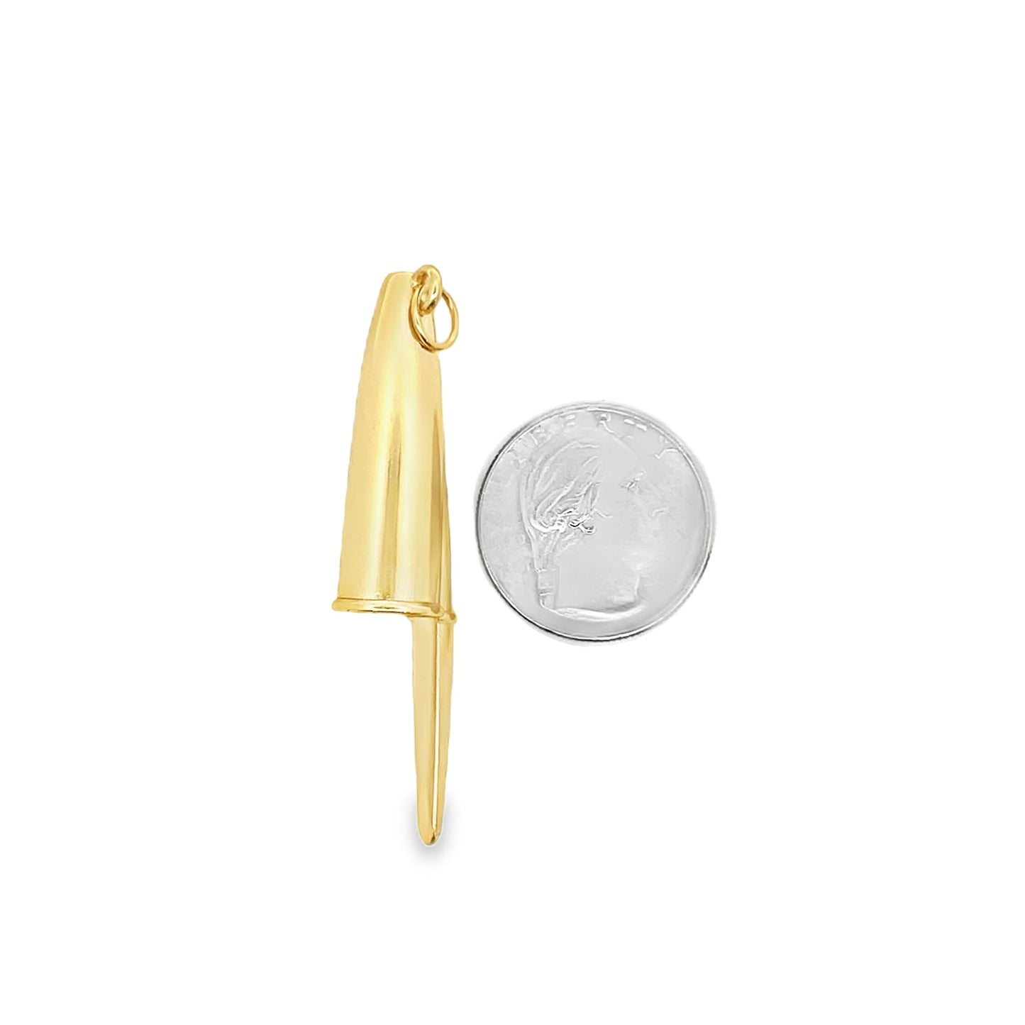 18K Gold Filled Pen Cap Pendant Charm