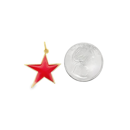 18K Gold Filled Enamel Star Charms (A1)