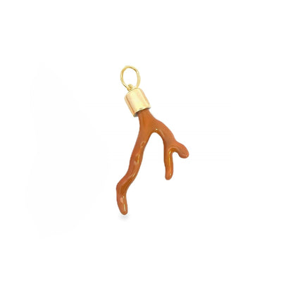 Enamel Coral Pendant