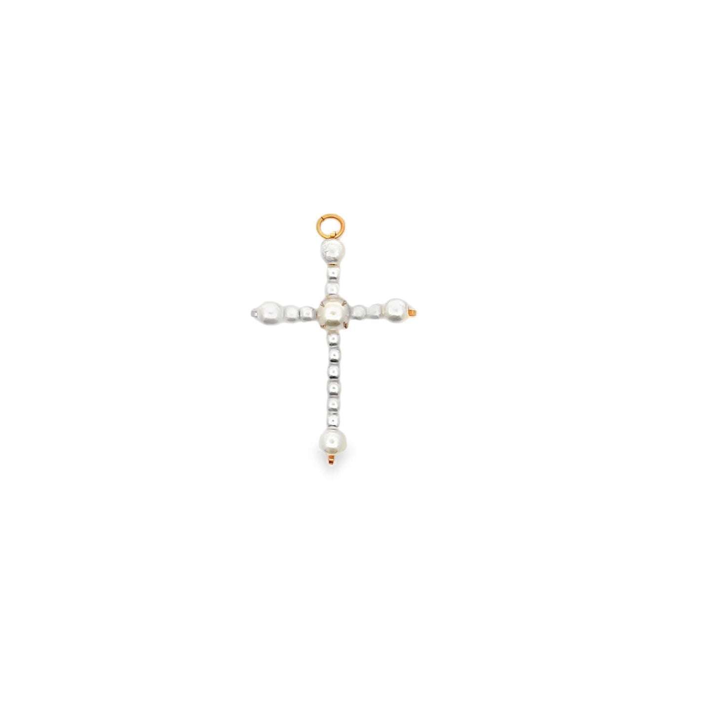 Pearl Styled Cross Pendant