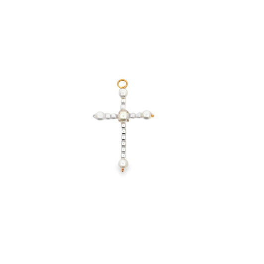 Pearl Styled Cross Pendant