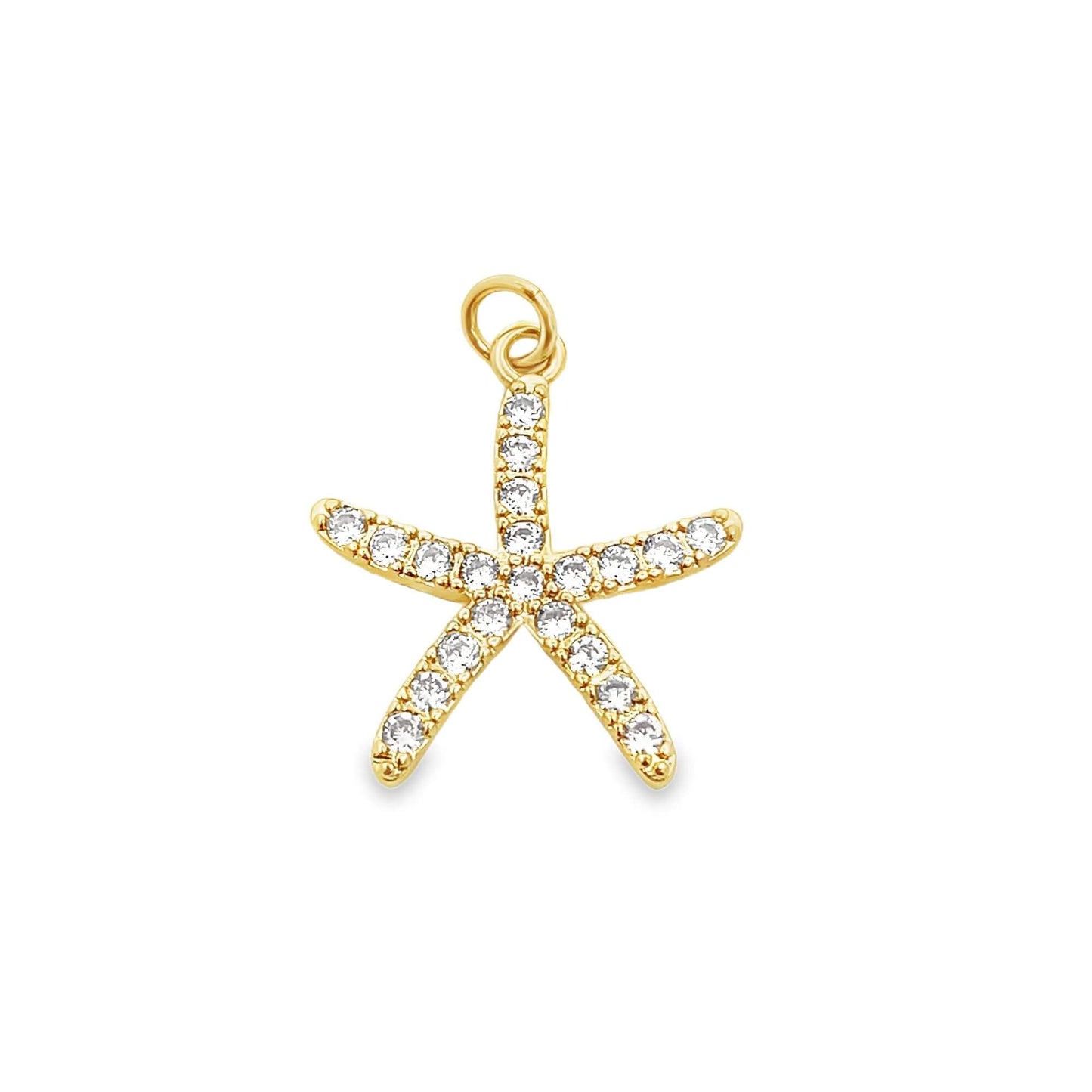 CZ Pave Starfish Pendant
