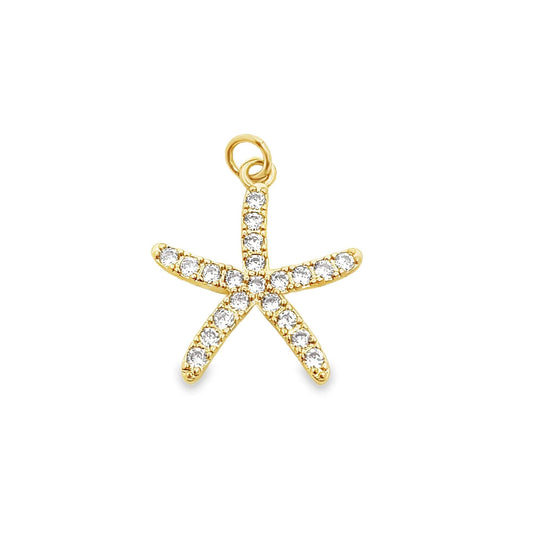 CZ Pave Starfish Pendant
